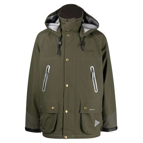 Barbour And Wander 3L Hooded Jacket in Olive UK at SEIKK